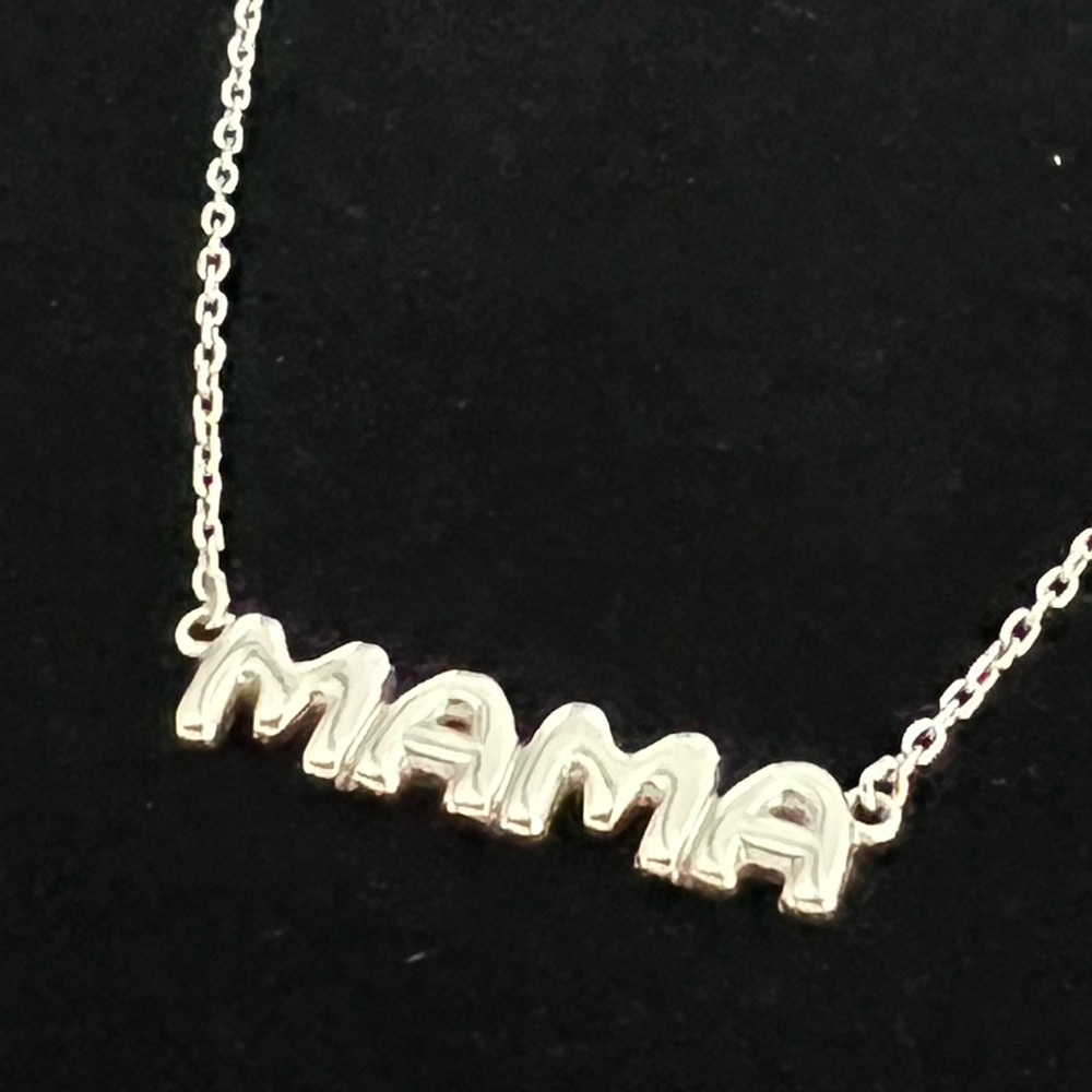 Lulea MAMA Name Plate Sterling Silver 925 Necklace